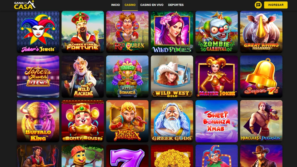 GanaEnCasa casino juegos